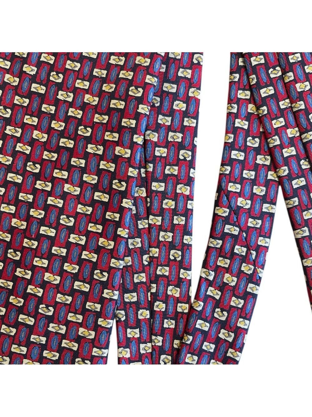 Collezione Bellagio 100% Silk Geometric Tie – 64” x 4” (3/$25)